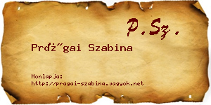 Prágai Szabina névjegykártya