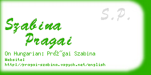 szabina pragai business card